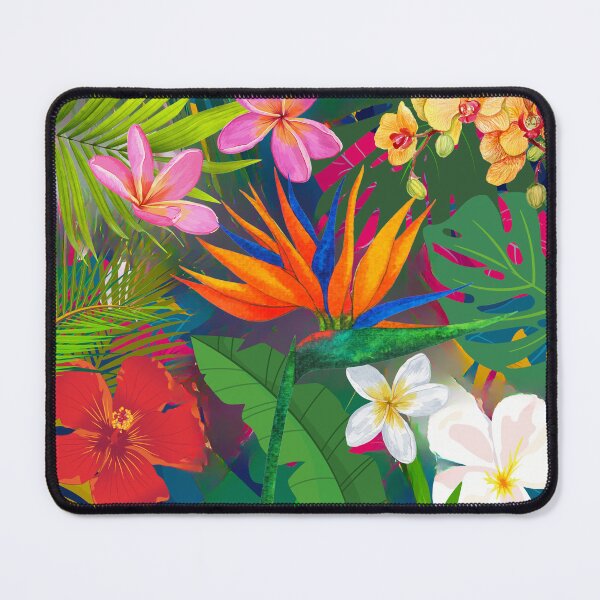 Item preview, Tropical Floral Paradise – Plumeria, Birds of Paradise & Orchid Palm Leaves | Vibrant Exotic Travel Vibes designed and sold by CreativeCanvas8.