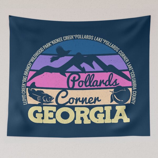 Item preview, Pollards Corner Georgia Sunset Retro Vintage Local Pride Logo designed and sold by CRHPOD20.