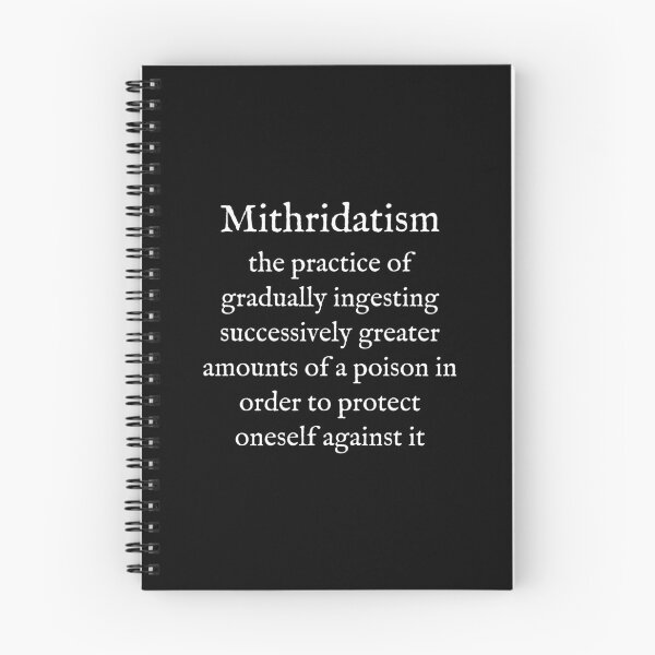 Item preview, M:Mithridatism:WearYourDictionary:English:White Text  designed and sold by WearYourWords.
