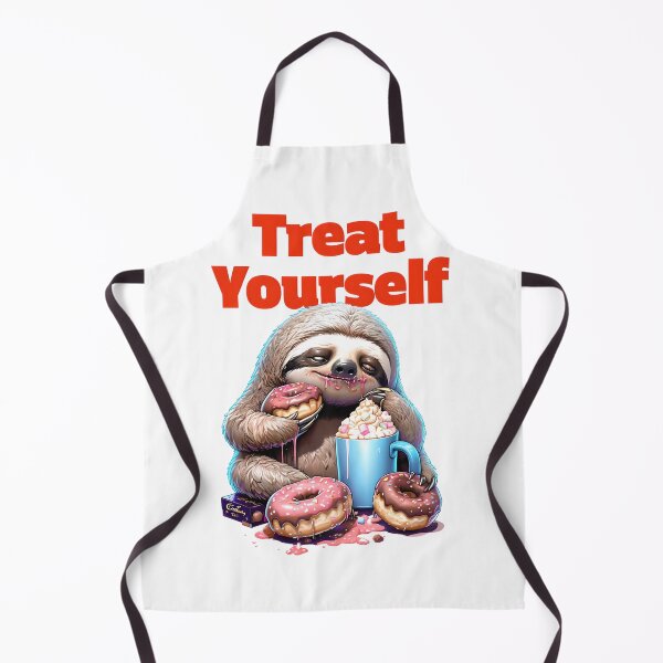 Item preview, Cozy Sloth with Coffee and Donut designed and sold by ArtisticDesignsbyLinda.