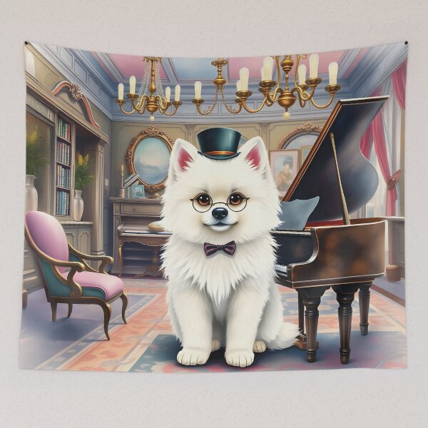 Item preview, A fluffy puppy with bright, curious eyes designed and sold by Marcu Ioachim.