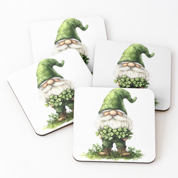 Item preview, St. Patrick's Day. Cute Irish Leprechaun with Clover Leaves designed and sold by Mariana Shymkovych.
