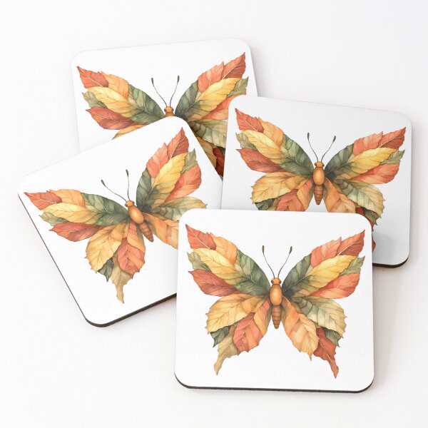 Item preview, A butterfly crafted from fall leaves designed and sold by Mariana Shymkovych.