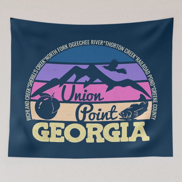 Item preview, Union Point Georgia Sunset Retro Vintage Local Pride Logo designed and sold by CRHPOD20.