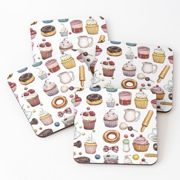 Item preview, Sweet Desserts And Bakes In Watercolor Style designed and sold by Piotrek0001.