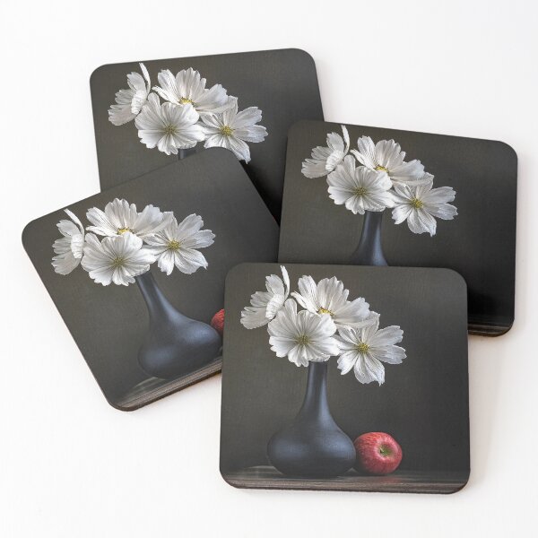 Item preview, Cosmos flowers and red apple designed and sold by andreisky.