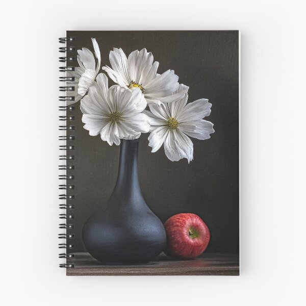 Item preview, Cosmos flowers and red apple designed and sold by andreisky.