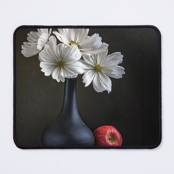 Item preview, Cosmos flowers and red apple designed and sold by andreisky.