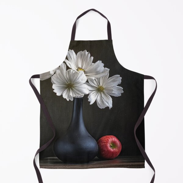 Item preview, Cosmos flowers and red apple designed and sold by andreisky.