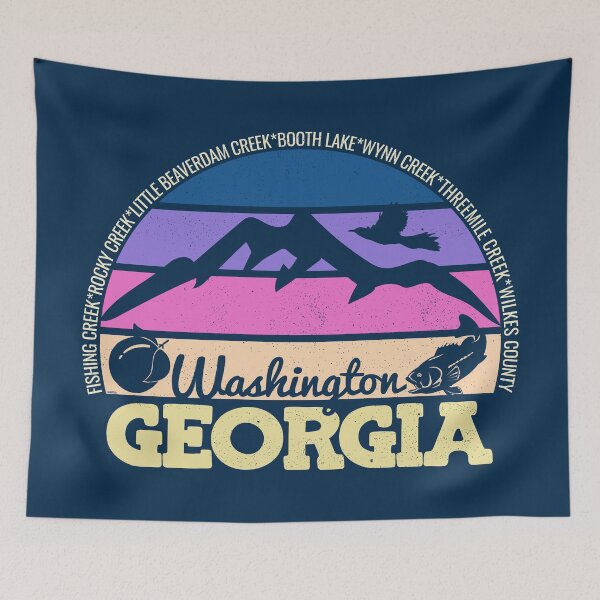 Item preview, Washington Georgia Sunset Retro Vintage Local Pride Logo designed and sold by CRHPOD20.