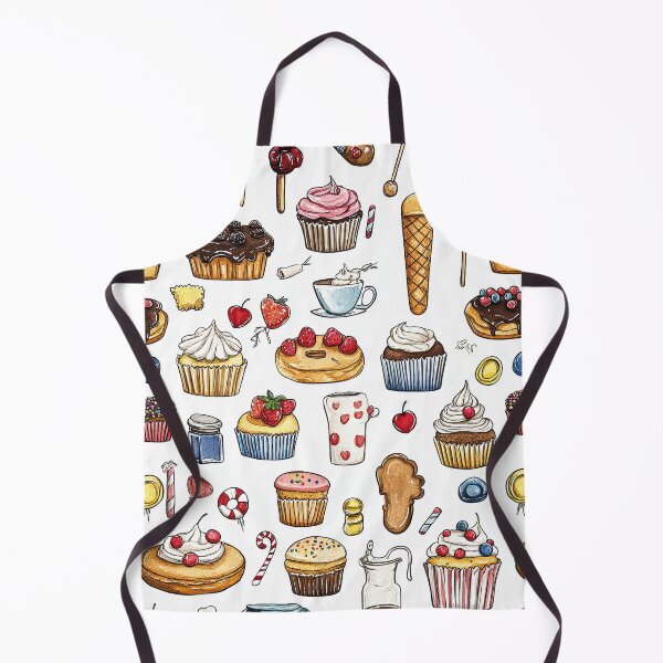 Item preview, Whimsical Watercolor Treats on Crisp White Background designed and sold by Piotrek0001.