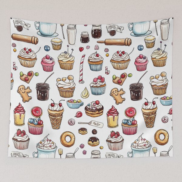 Item preview, Bright Tasty Desserts Framed with White Margins designed and sold by Piotrek0001.