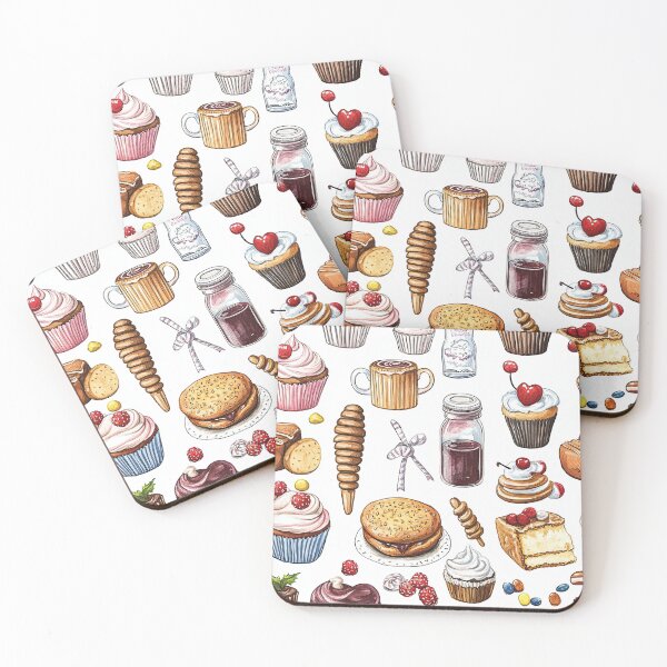 Item preview, Adorable Dessert Illustration with Cakes and Cookies designed and sold by Piotrek0001.