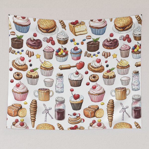 Item preview, Adorable Dessert Illustration with Cakes and Cookies designed and sold by Piotrek0001.