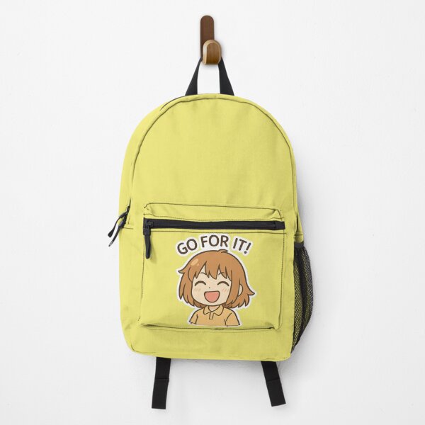 Item preview, Go For It! – Cute Chibi Motivational Girl Sticker designed and sold by Funky Kitten.