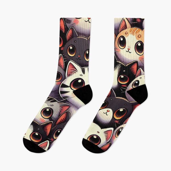 Item preview, Adorable Chibi Cartoon Cat Pattern designed and sold by clipify.