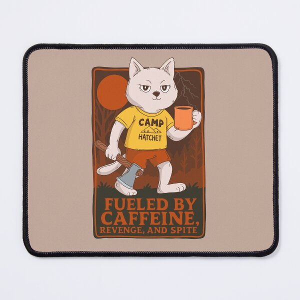 Item preview, Fueled by Caffeine and Spite Cat Camper designed and sold by Jess.a.creates.