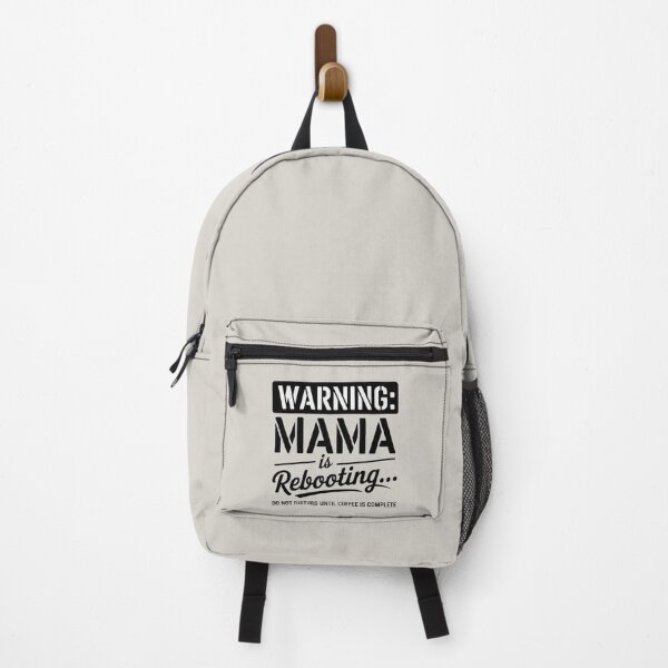 Item preview, Warning: Mama is Rebooting – Funny Coffee Quote designed and sold by Don't Crack Art.