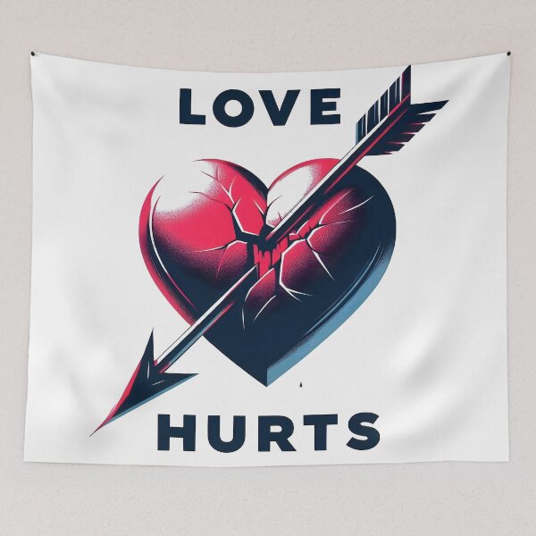 Item preview, love, love hurts, arrow designed and sold by TrueArtVibes.