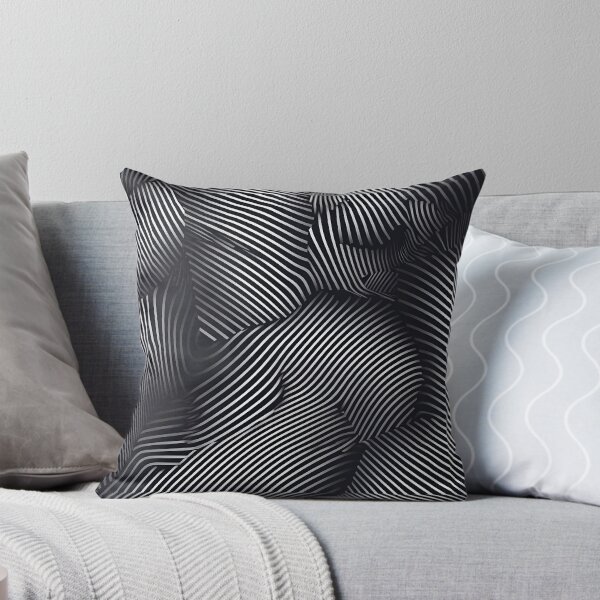 Aperçu de l'œuvre Flux monochrome : illusion de ligne hypnotique créée et vendue par Queen Faceless Designs.