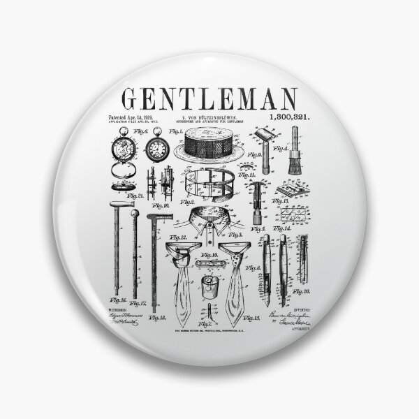 Item preview, Gentleman Dapper Businessman Dad Men Vintage Patent Print designed and sold by GrandeDuc.