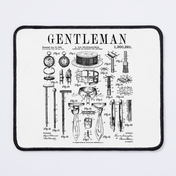 Item preview, Gentleman Dapper Businessman Dad Men Vintage Patent Print designed and sold by GrandeDuc.