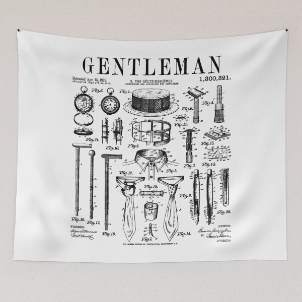 Item preview, Gentleman Dapper Businessman Dad Men Vintage Patent Print designed and sold by GrandeDuc.