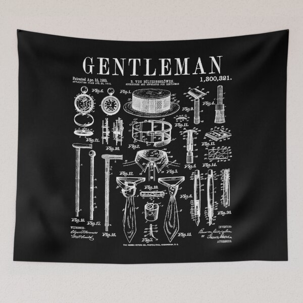 Item preview, Gentleman Dapper Businessman Dad Men Vintage Patent Print designed and sold by GrandeDuc.