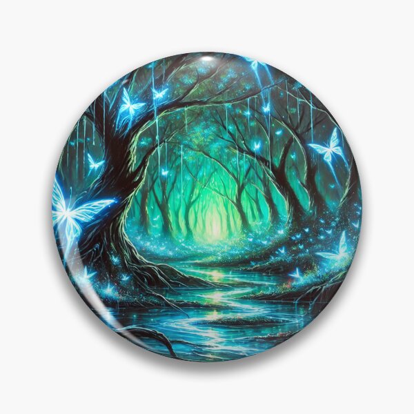 Item preview, Bioluminescent Butterflies in Forest designed and sold by clipify.