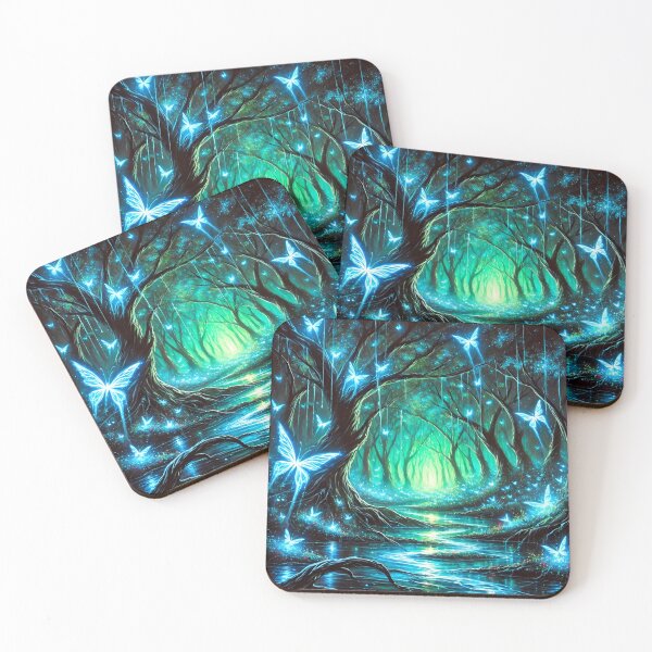 Item preview, Bioluminescent Butterflies in Forest designed and sold by clipify.