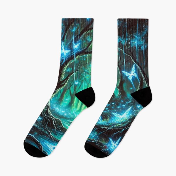 Item preview, Bioluminescent Butterflies in Forest designed and sold by clipify.