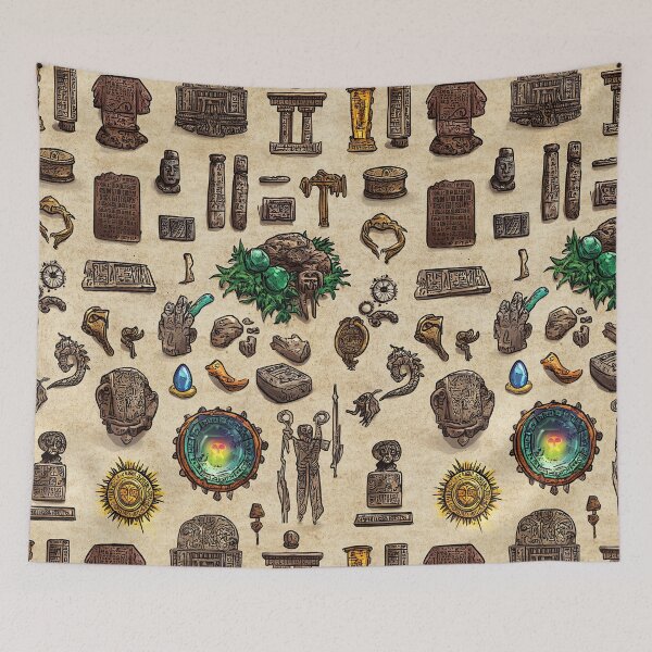 Item preview, Ancient Relics and Symbols on Weathered Parchment designed and sold by Piotrek0001.