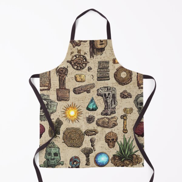 Item preview, Glowing Crystals and Ancient Icons on Parchment designed and sold by Piotrek0001.