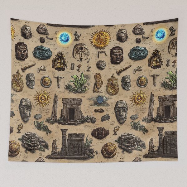 Item preview, Stylized Temple Remnants and Mythical Symbols Collection designed and sold by Piotrek0001.