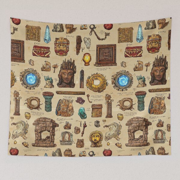 Item preview, Timeworn Icons and Artifacts in Stylized Composition designed and sold by Piotrek0001.
