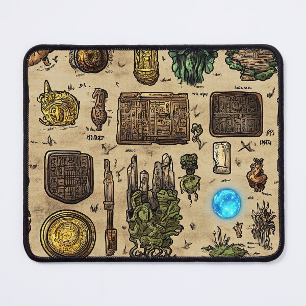 Item preview, Historic Discoveries and Mystical Symbols Collage Art designed and sold by Piotrek0001.