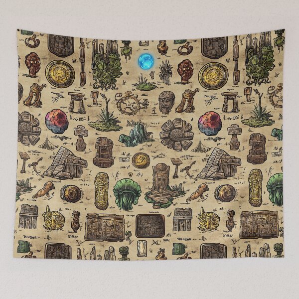 Item preview, Historic Discoveries and Mystical Symbols Collage Art designed and sold by Piotrek0001.
