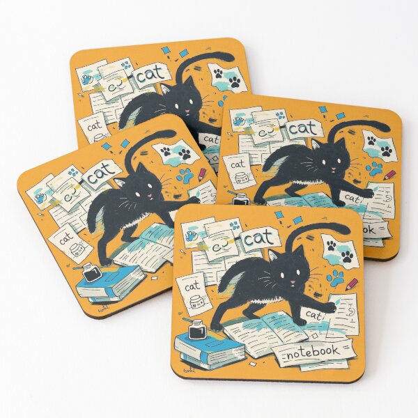 Item preview, Black Cat notebook designed and sold by SommanasShop.