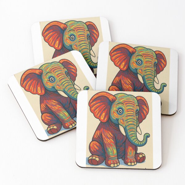 Item preview, Colorful Elephant Art designed and sold by SommanasShop.