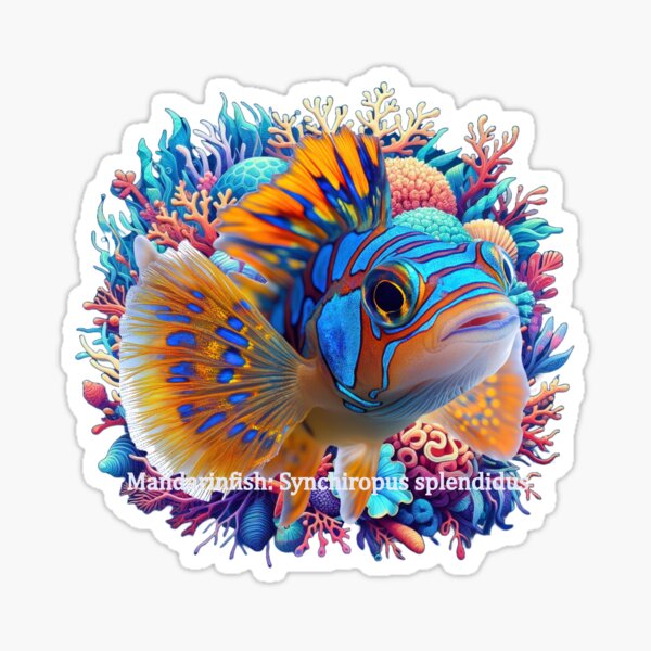 Item preview, Mandarinfish: Synchiropus splendidus  designed and sold by Wildlife Cornucopia.
