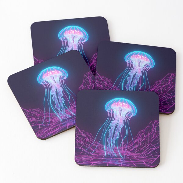 Item preview, Neon Drift: Cyber Jellyfish designed and sold by sifo2024.