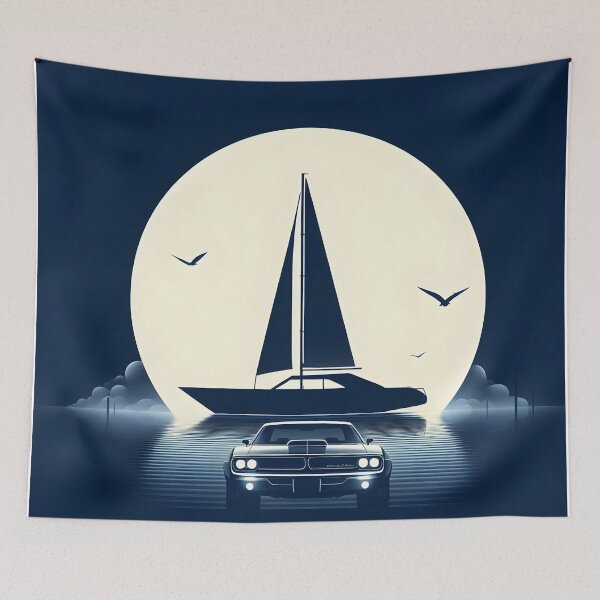 Item preview, Moonlit Ride – Muscle Meets the Mast designed and sold by Nautopilot.
