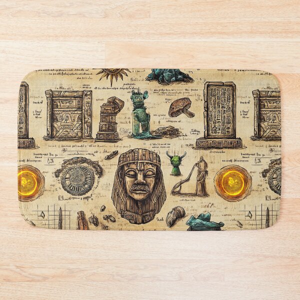 Item preview, Mysterious Symbols and Lost Icons on Parchment designed and sold by Piotrek0001.