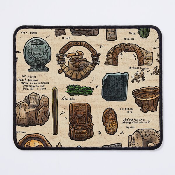 Item preview, Ancient Energies Radiate from Artifacts on Scroll designed and sold by Piotrek0001.
