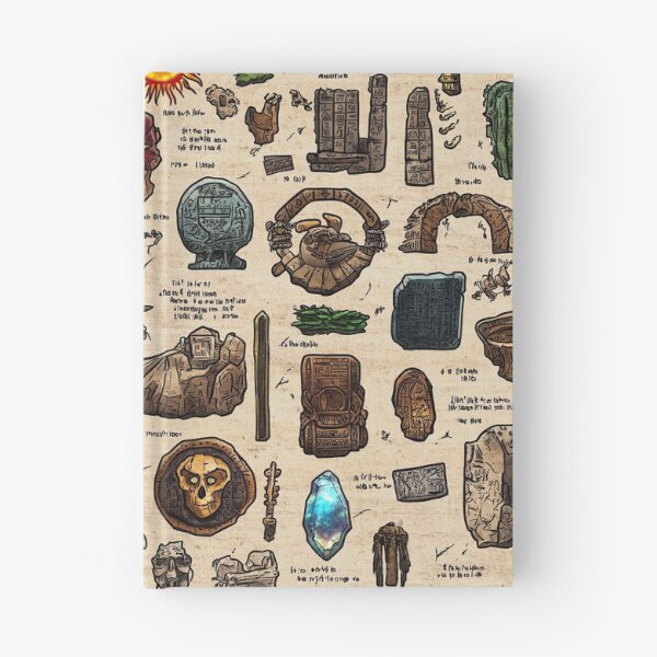 Item preview, Ancient Energies Radiate from Artifacts on Scroll designed and sold by Piotrek0001.