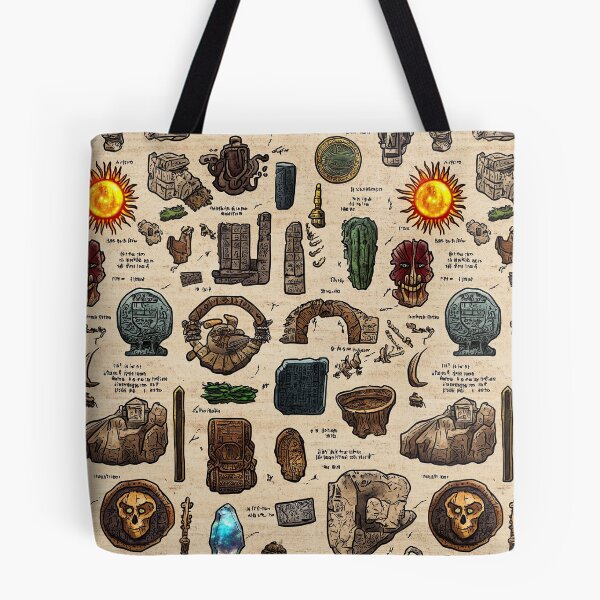 Item preview, Ancient Energies Radiate from Artifacts on Scroll designed and sold by Piotrek0001.