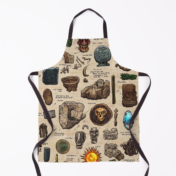 Item preview, Ancient Energies Radiate from Artifacts on Scroll designed and sold by Piotrek0001.
