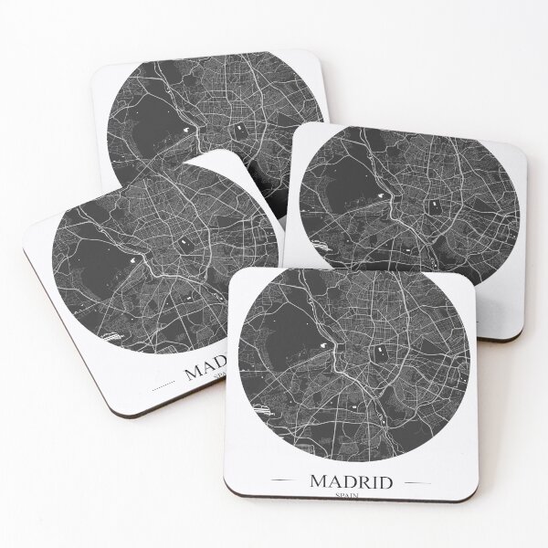 Item preview, City Map of Madrid, Spain in circle style designed and sold by UrbanMuse_.