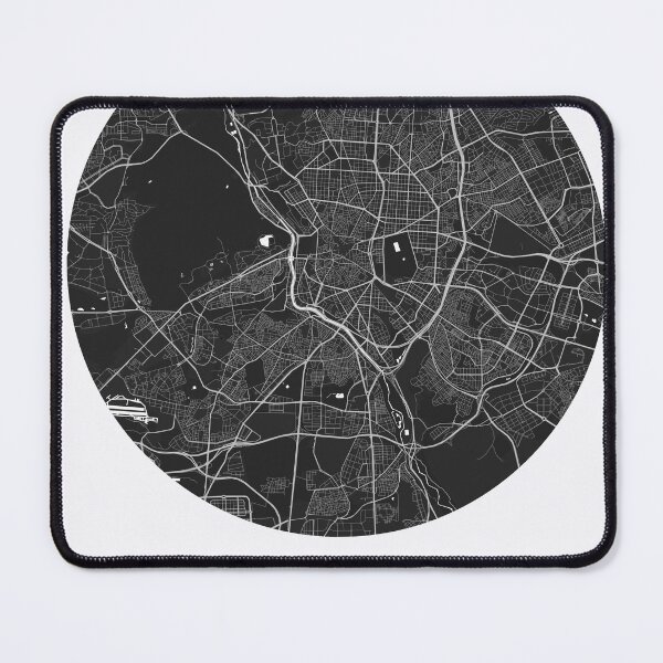 Item preview, City Map of Madrid, Spain in circle style designed and sold by UrbanMuse_.