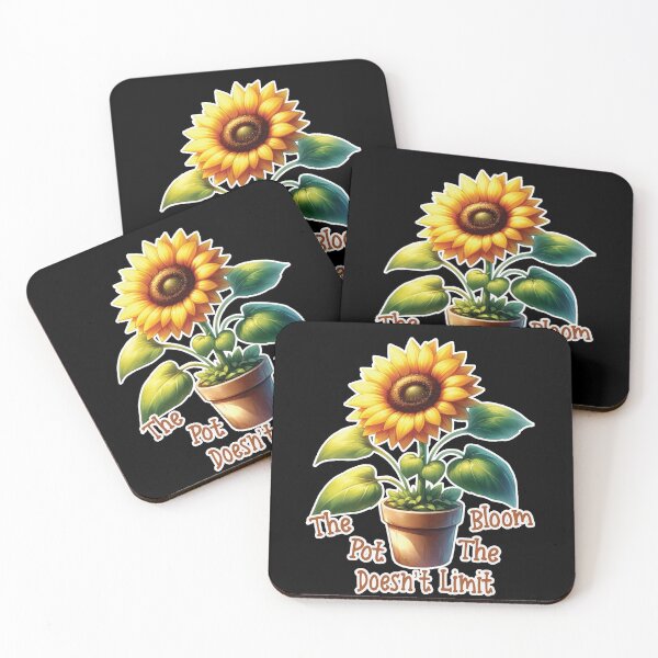 Item preview, Unpot Your Potential – The Pot Doesn’t Limit the Bloom– Uplifting Sunflower Growth Spring Design designed and sold by Dantin.